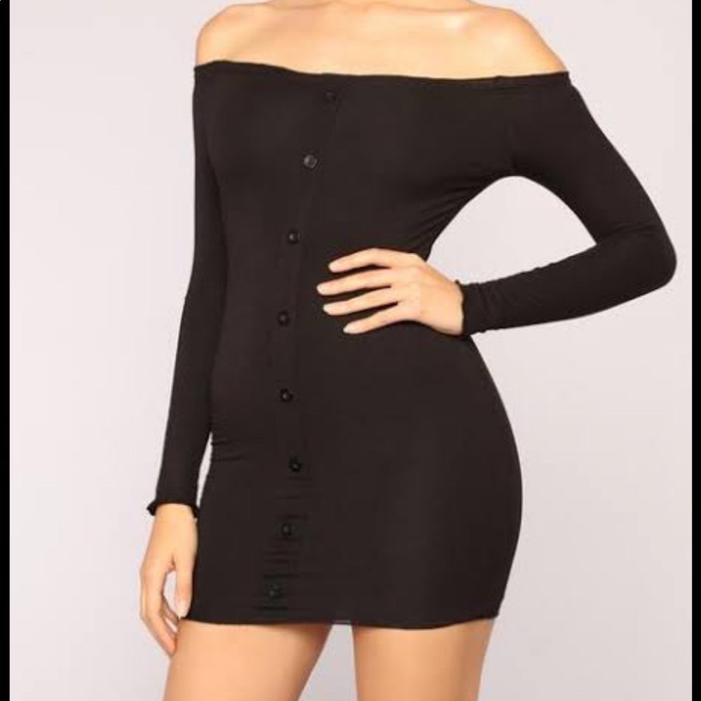 New fashion nova black mini dress